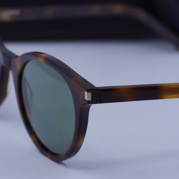 Saint Laurent SL342 003 Round Sunglasses - Havana/Green - Picture 2 of 10